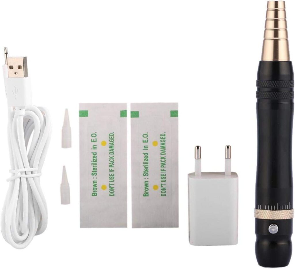 Pack de máquinas de tatuaje para cejas: delineador de ojos y maquillaje semipermanente con fuente de alimentación incluida, pluma eléctrica ideal para salones de belleza (certificado UE)