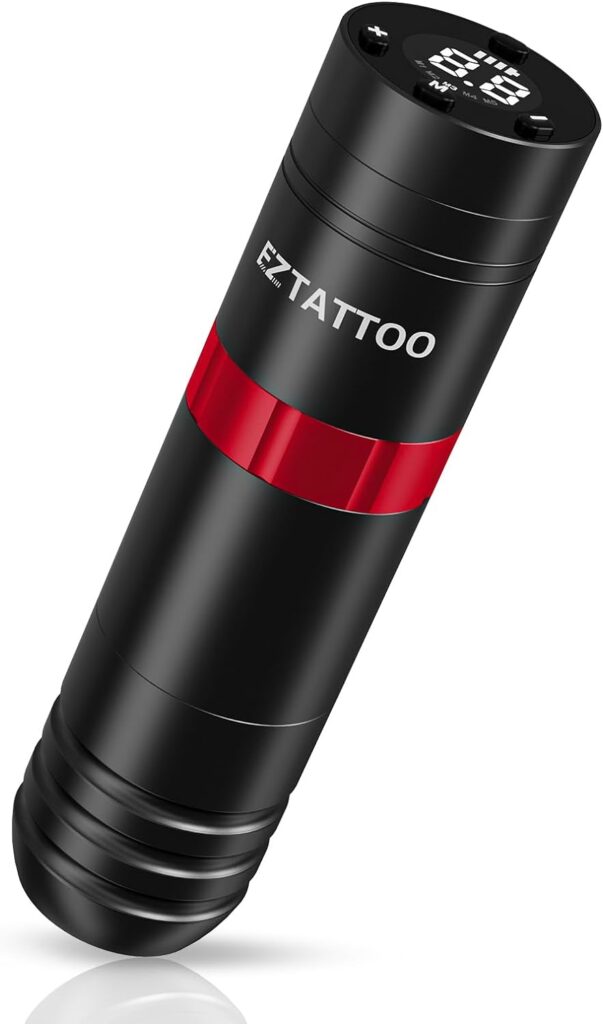 Máquina de Tatuar Inalámbrica EZ - ¡Haz Tatuajes de forma fácil y portátil! (Rojo Caster)
