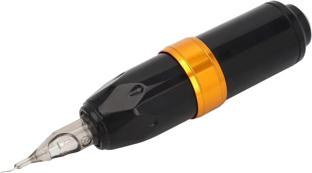 Kit Profesional de Tatuaje: Máquina de Tatuaje Rotativa con Aguja de Cartucho y Interfaz RCA, Pistola de Tatuaje Ajustable de 5 velocidades.