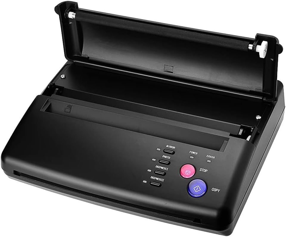 Máquina de transferencia de tatuajes: Copiadora térmica Pro Black para crear stencils únicos