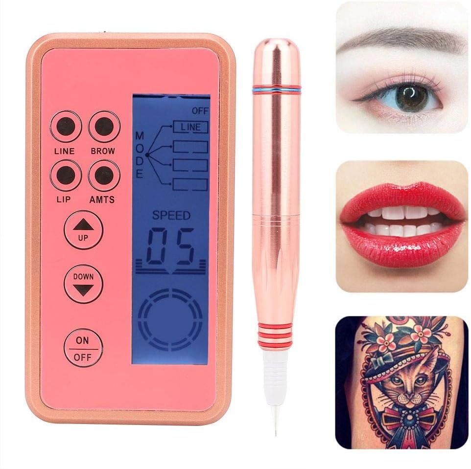 Máquina Profesional para Micropigmentación: Kit Completo de Tatuajes con Ceja Eléctrica, Labios y Ojos.