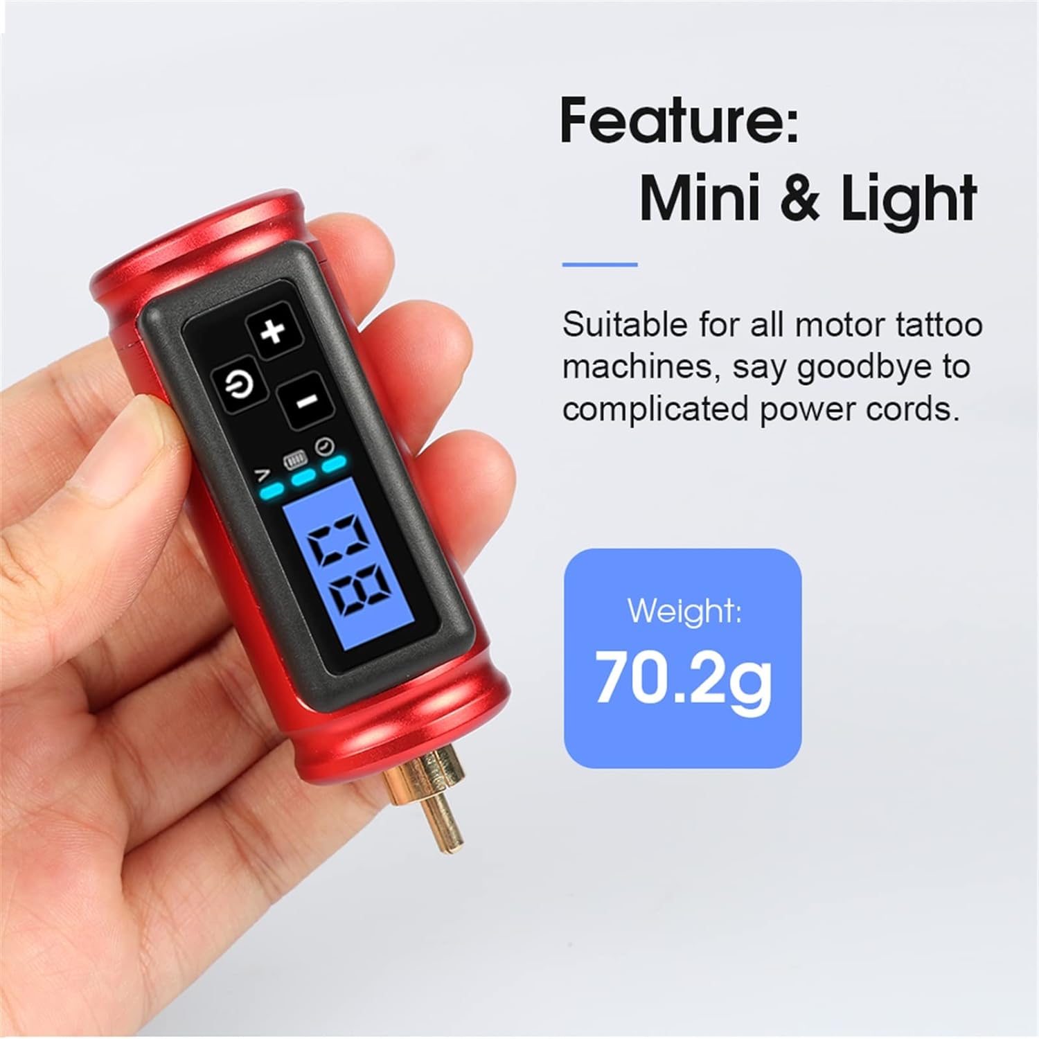 Batería Rocket Tattoo Máquina Rotativa con Potente Mini MAXSMLZT - Accesorios de Tatuaje Inalámbrico en Negro - Imagen 5
