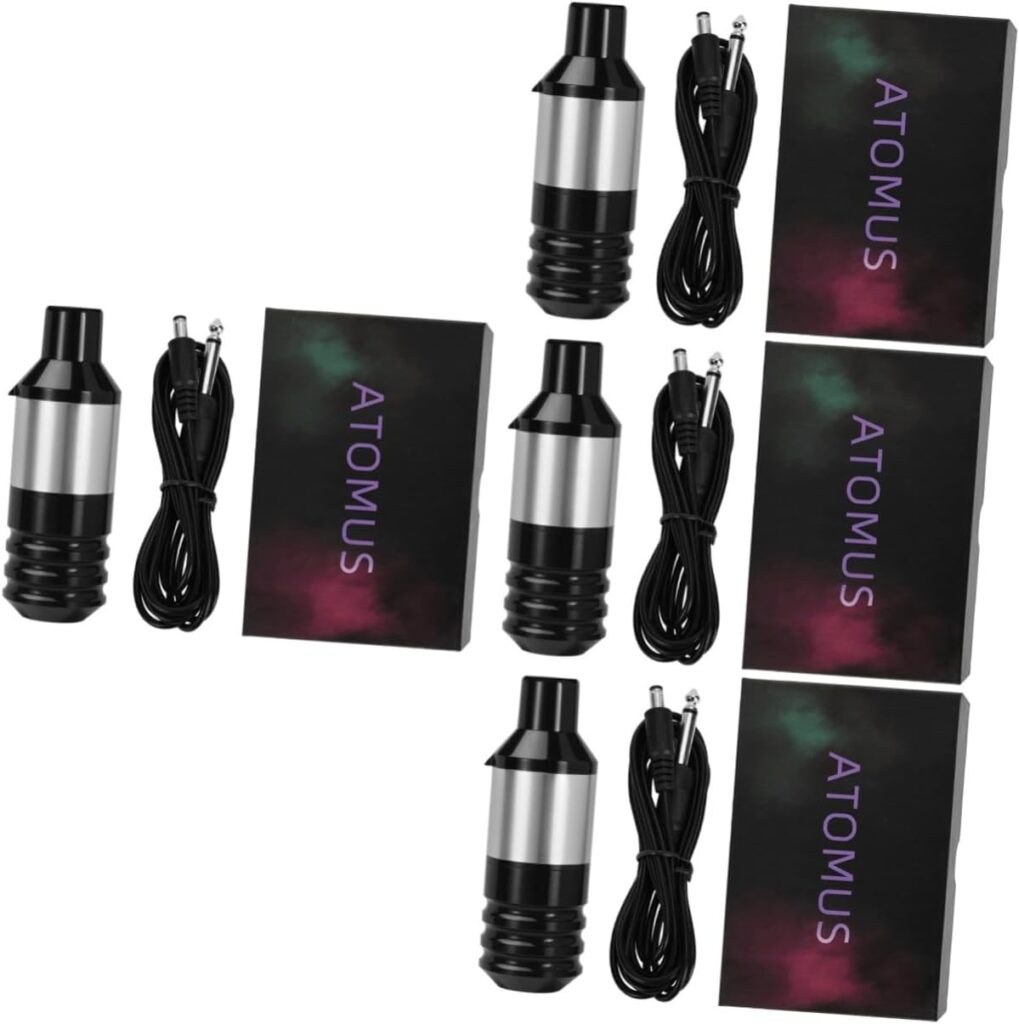 Set de 4 Cables Giratorios Healeved para Máquinas de Tatuar con Clip de Aluminio Ligero y Motor Potente