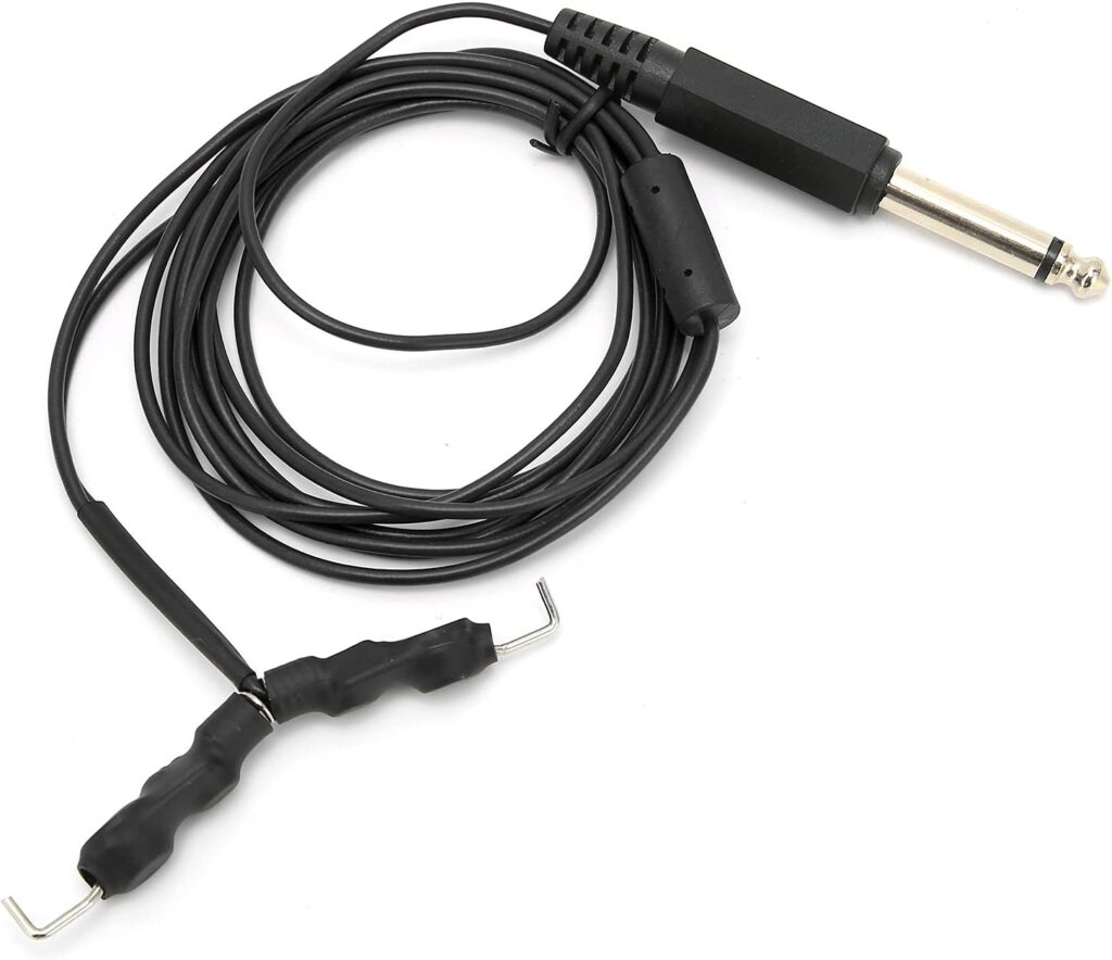 Cable de clip de tatuaje de silicona - Accesorio único para máquinas de tatuaje  - Cable de clip en negro