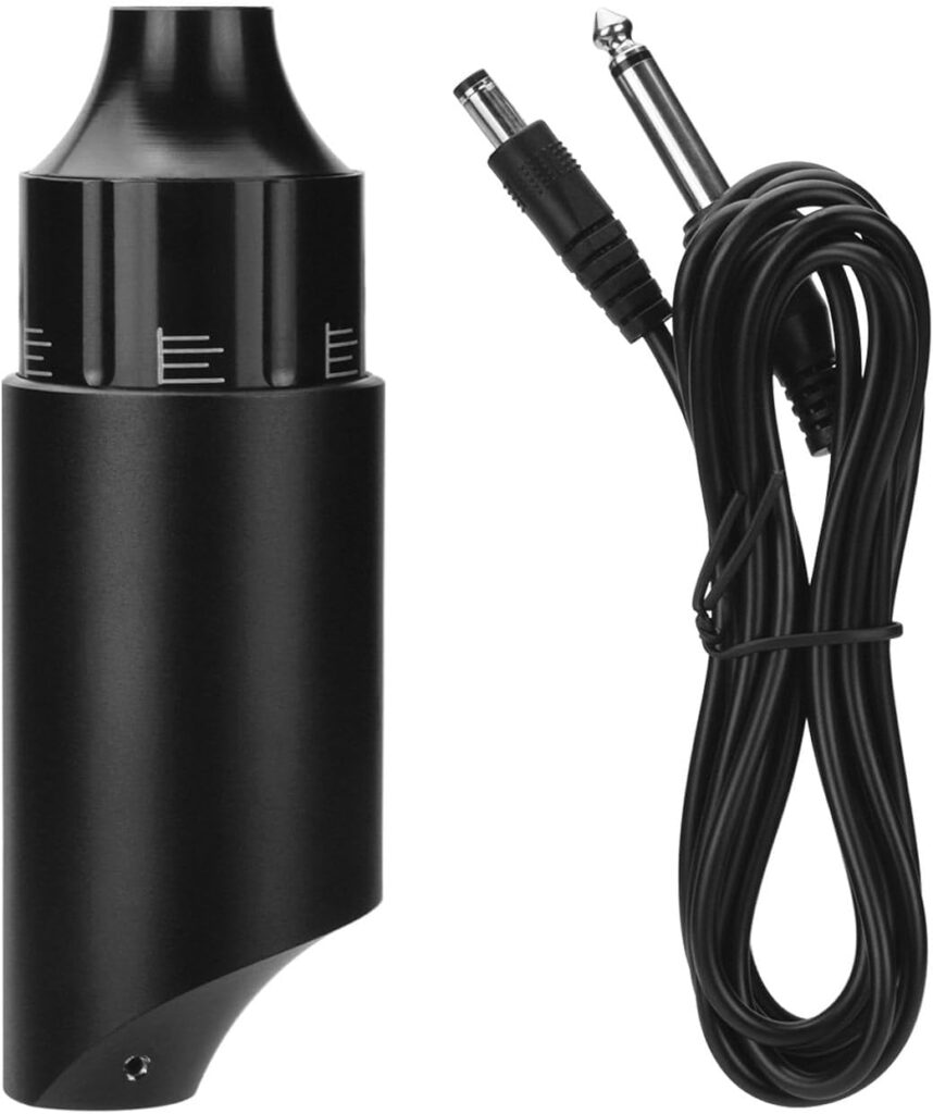 Pluma de máquina de tatuaje ATOMUS: Potente y durable tattoo pen para cejas y arte corporal (negro)