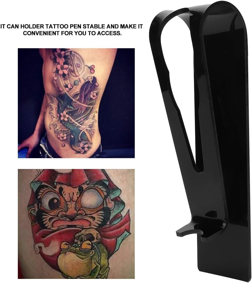 Soporte Organizador de Tatuaje Dekaim: Tenedor de Máquina de Tatuaje en Plástico Negro - Imagen 8