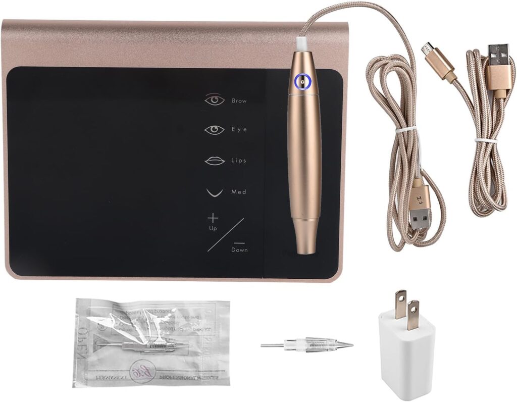 Pluma de Tatuaje Permanente de Cejas, Labios y Ojos con Tablero Digital de Operación - Rotekt(01)