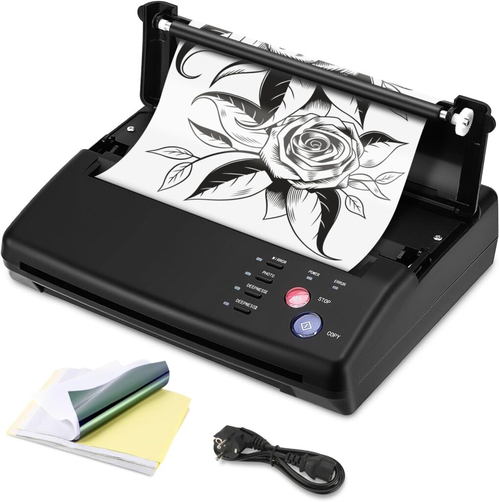 Máquina de Transferencia de Tattoos Bluetooth con Papel Térmico y Copiadora Profesional "Broletja"