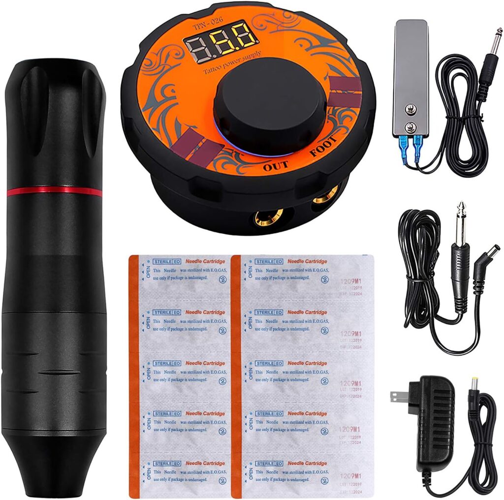 Biomaser CTG003: Máquina de Tatuaje Rotativa Profesional Potente - Negro