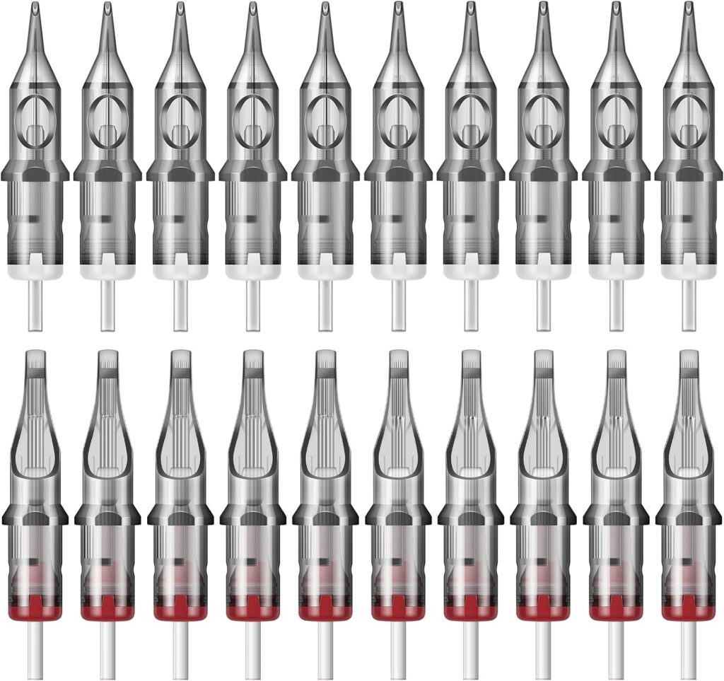 Set de Aguja para Tatuajes Tatooine con 20 Piezas de Mezcla de Aguja- 3RL 5RL 7RM 9RM Aguja Liner Redonda Shader Cartridges Accesorios de Tatuaje para Máquinas
