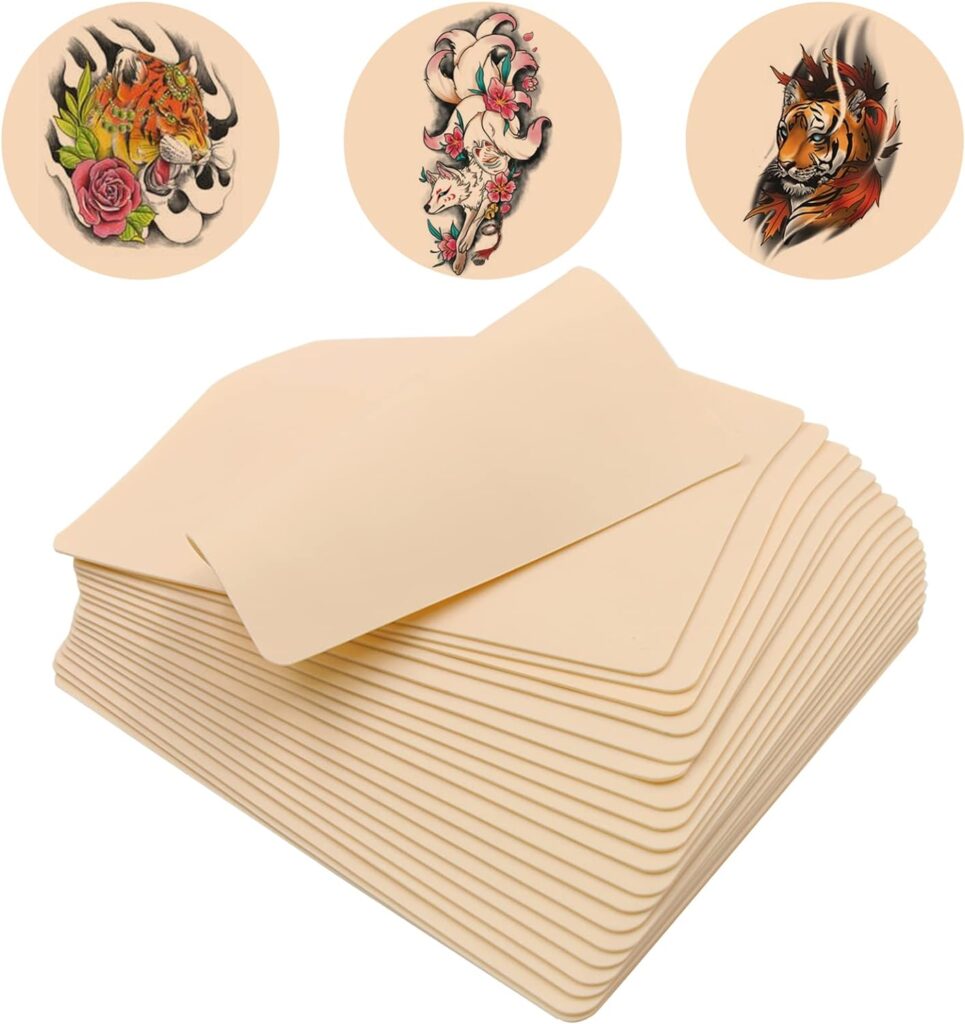 Piel de Tatuaje Rayyl: Set de 20 Piezas de Piel Sintética para Practicar Tatuajes - Ideal para Tatuadores de Todos los Niveles