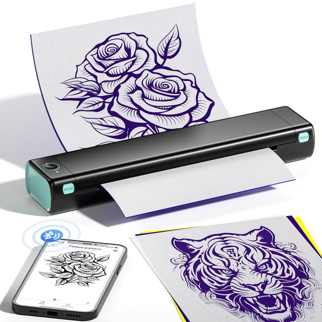 Impresora de Plantillas de Tatuajes ItriAce M08F: ¡Diseño Inalámbrico y Conectividad Bluetooth para Artistas del Tatuaje!