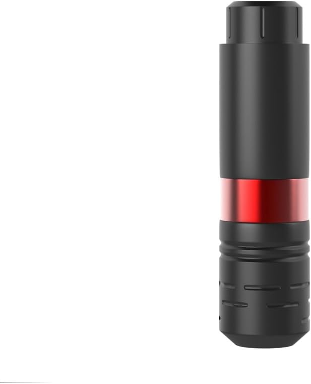 Pluma de Tatuaje Profesional con Motor Inalámbrico y Agarre Ajustable en Rojo: Logra un Tatuaje de Alta Precisión