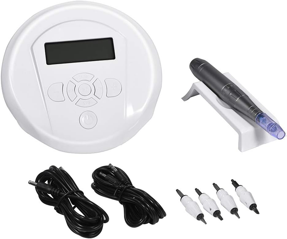 Máquina profesional de microblading y tatuaje permanente de cejas y labios - Kit de dispositivo digital con enchufe europeo