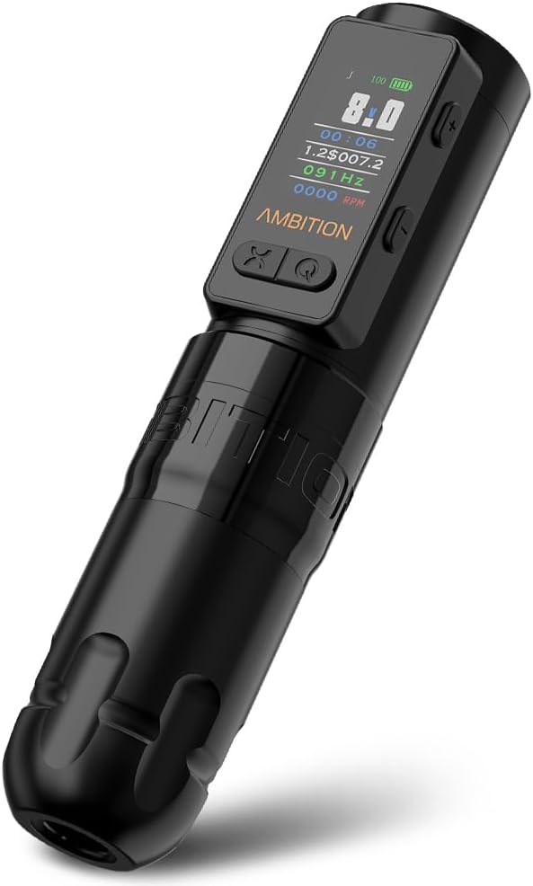 Soldier Max: Máquina giratoria para tatuajes con pluma de cartucho y tecnología avanzada de estabilización de frecuencia - ¡Potencia tus diseños con Ambition!