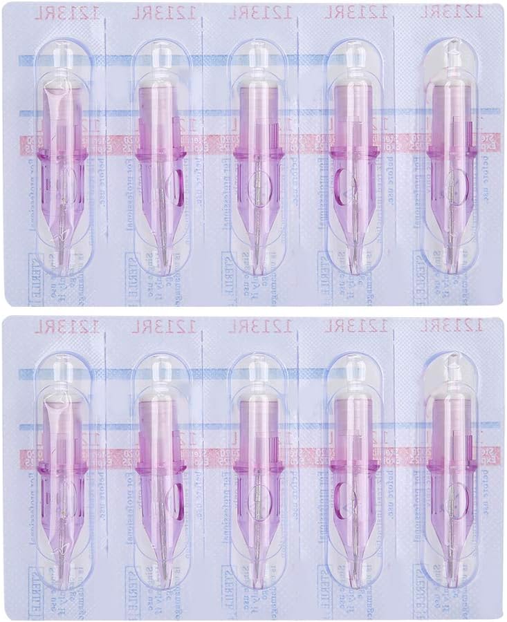Pack de 10 agujas de tatuaje de cartucho desechables para máquina de tatuaje - Modelo 13RL