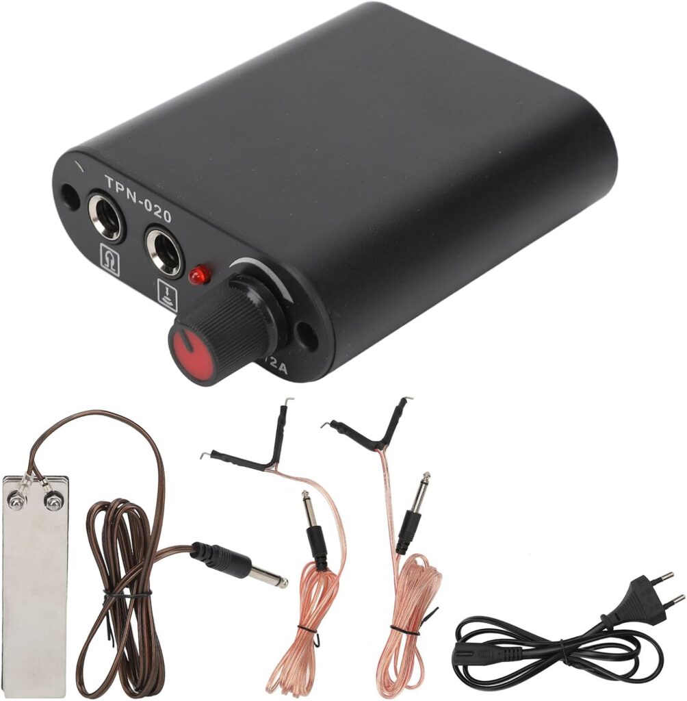 Kit profesional de suministro de energía para tatuajes con accesorios premium incluidos para una experiencia de tatuaje excepcional.