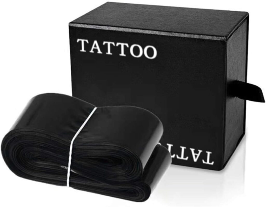 100 Fundas de Cordón para máquinas de tatuaje, Mangas de Clip Descartables, 100 Unidades en Caja de Almacenamiento - Negro