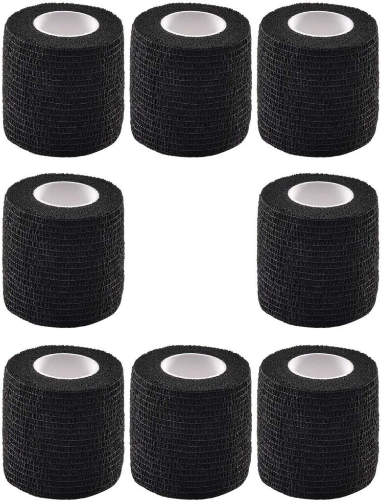 Pack de 8 Fundas Elásticas Impermeables para Agarres de Tattoo, Color Negro