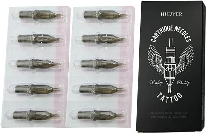 Pack de 10 agujas de cartucho desechables para tatuaje, ideal para sombreado y revestimiento