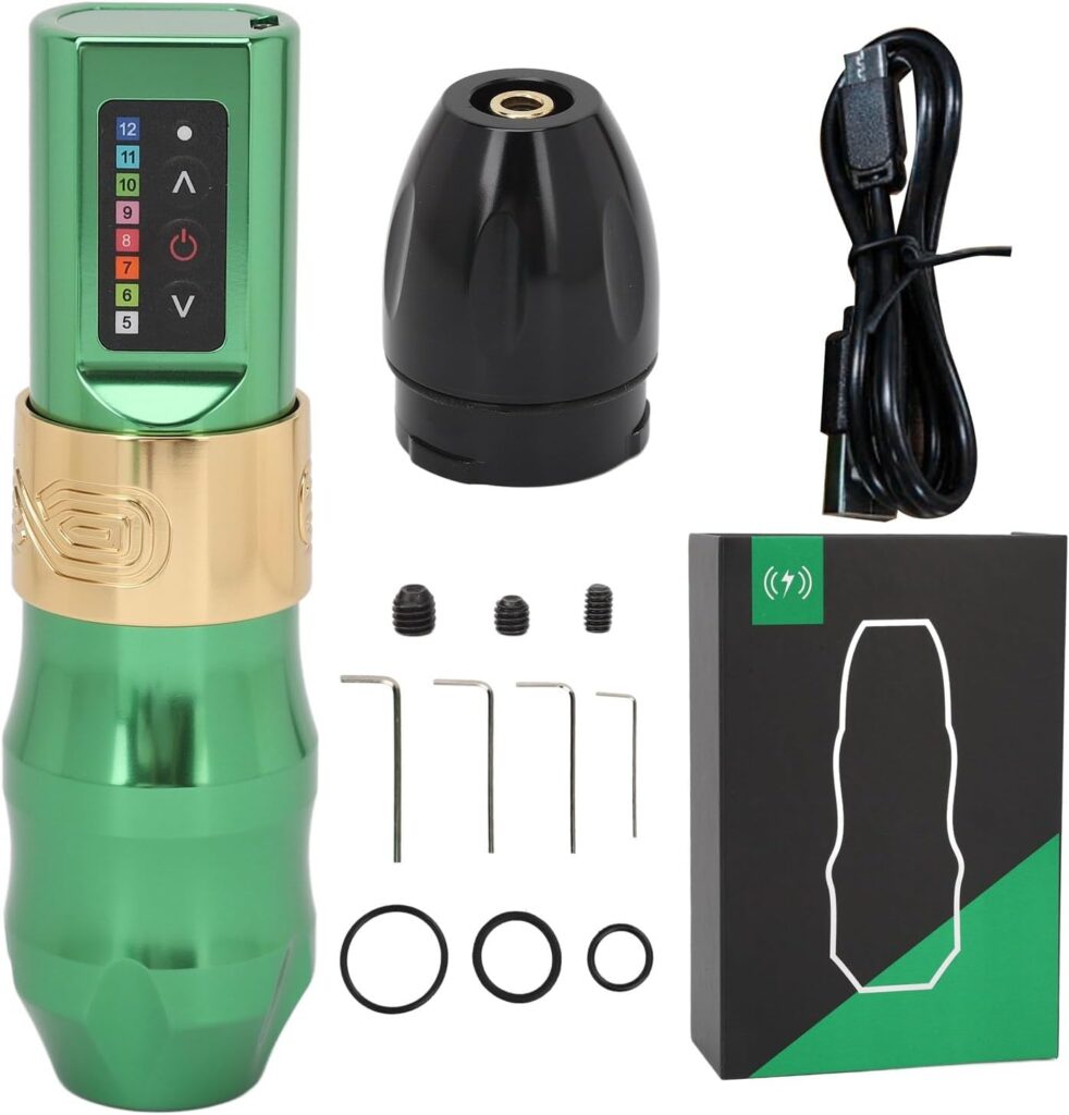 Pluma De Tatuaje Recargable NSXAYIWE: El Mejor Equipo Inalámbrico con Máquina de Tatuaje Abrasiva y Batería de 2400mah