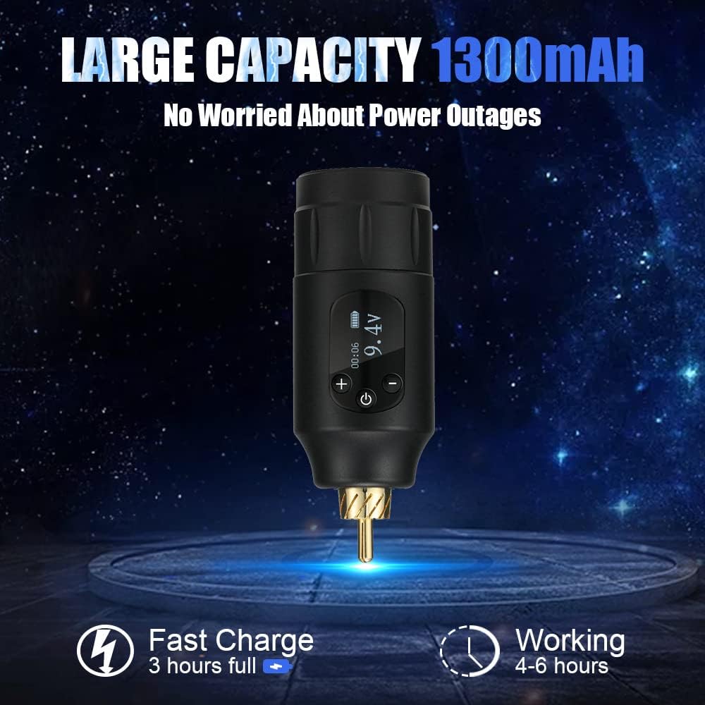 Kit inalámbrico de tatuaje: máquina compacta y versátil con cartuchos de tatuaje recargables, ideal para profesionales en rojo.