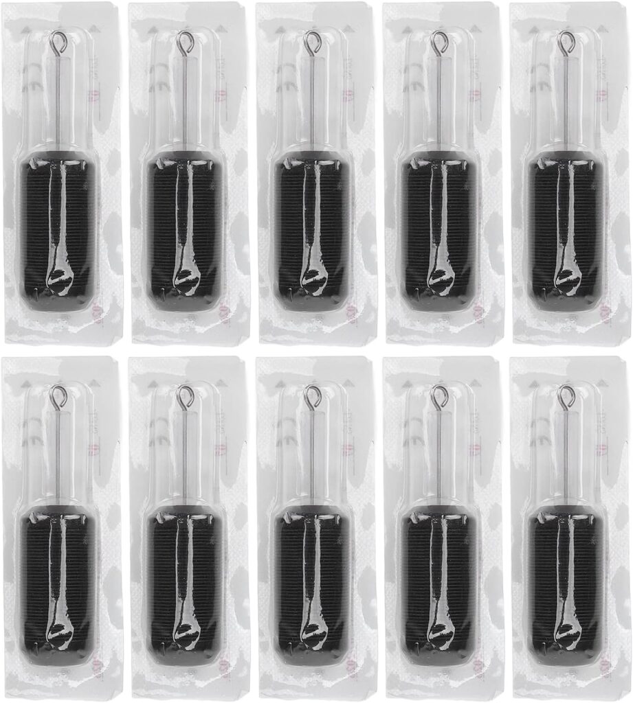 Pack de 10 cartuchos de 25mm para máquina de tatuaje con mango ergonómico y barra de transmisión - Ideal para artistas profesionales