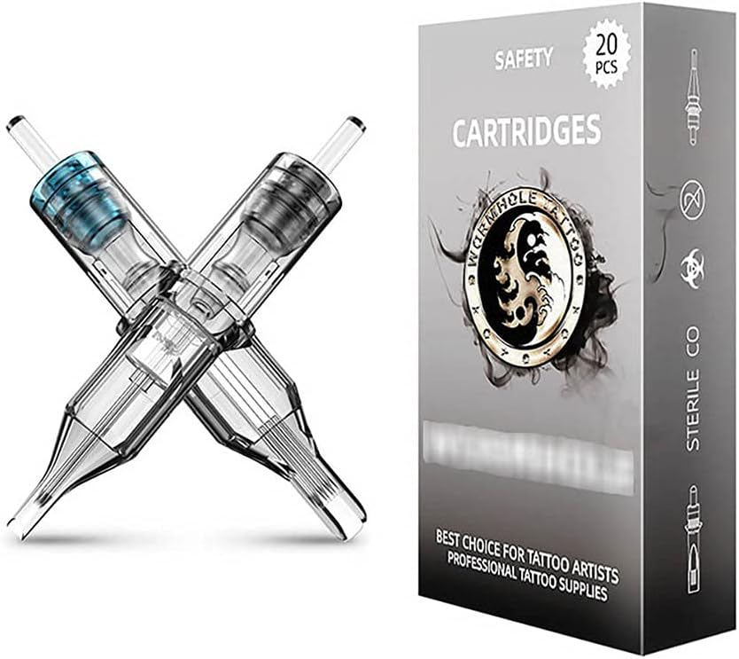 Set de 20 agujas desechables para cartuchos de tatuaje - Agujas de cartucho de tatuaje M1 para máquinas de tatuaje (1005M1)
