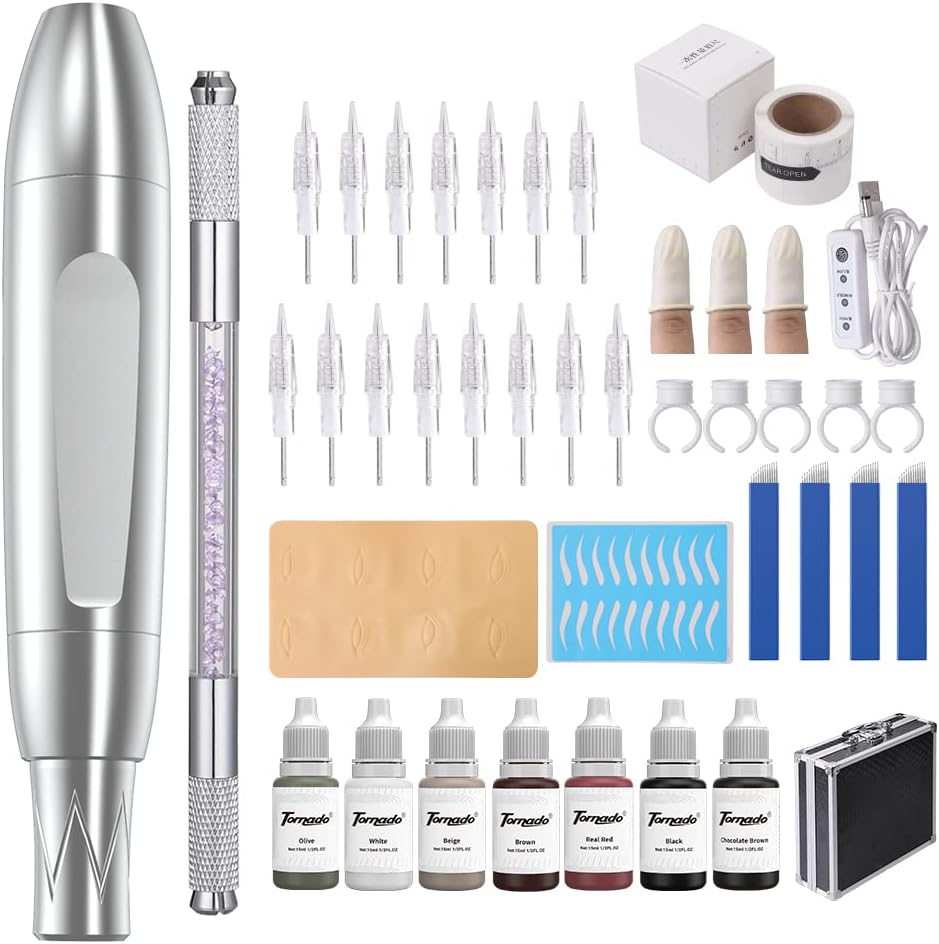 Kit Profesional de Maquillaje Semipermanente para Cejas, Labios y Ojos - EK516-EU