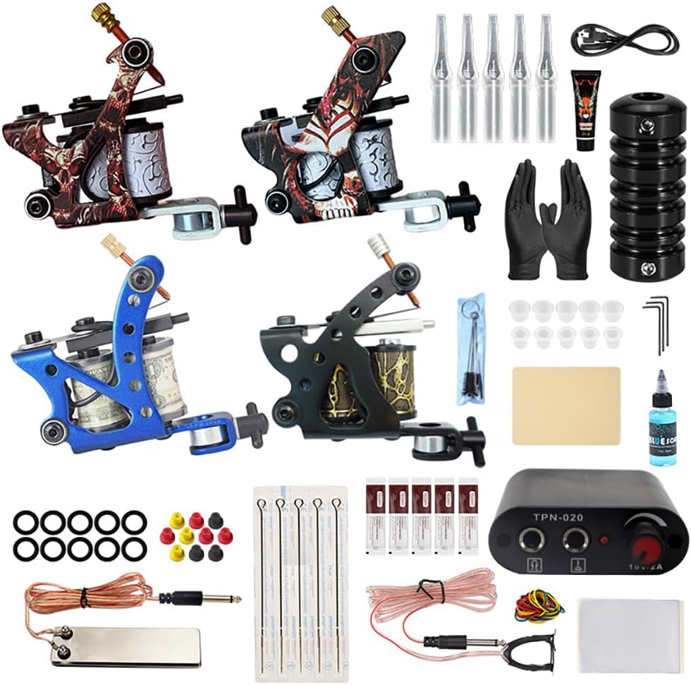 Kit de Tatuajes TTOOGO: Herramientas de Tatuaje para Principiantes de Nivel Inicial
