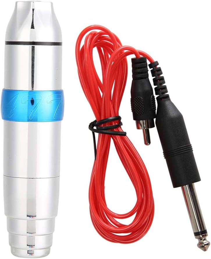 Pluma Tatuadora Rotary Tiiyee: Kit Profesional con Accesorios RCA, Máquina de Tatuaje Pen Conectada, Motor Potente para Maquillaje Permanente - ¡Disponible en Plata!