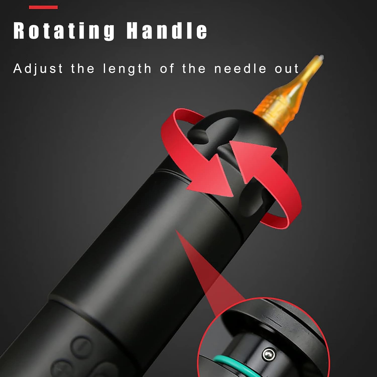 Batería de tatuaje con pantalla LCD y voltaje ajustable: ¡Libertad para artistas creativos! (Color: Green) - Imagen 6